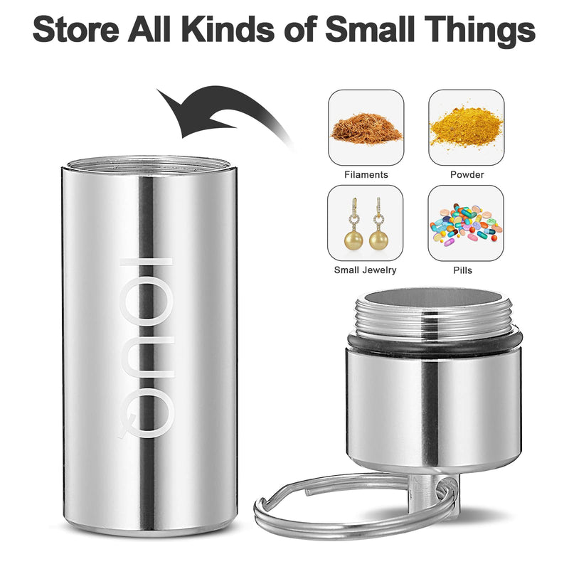 [Australia] - Discrete Small Objects and Spices Storage Tank Odor Proof Waterproof Sealing Small jar 2 Packages (Silver） 