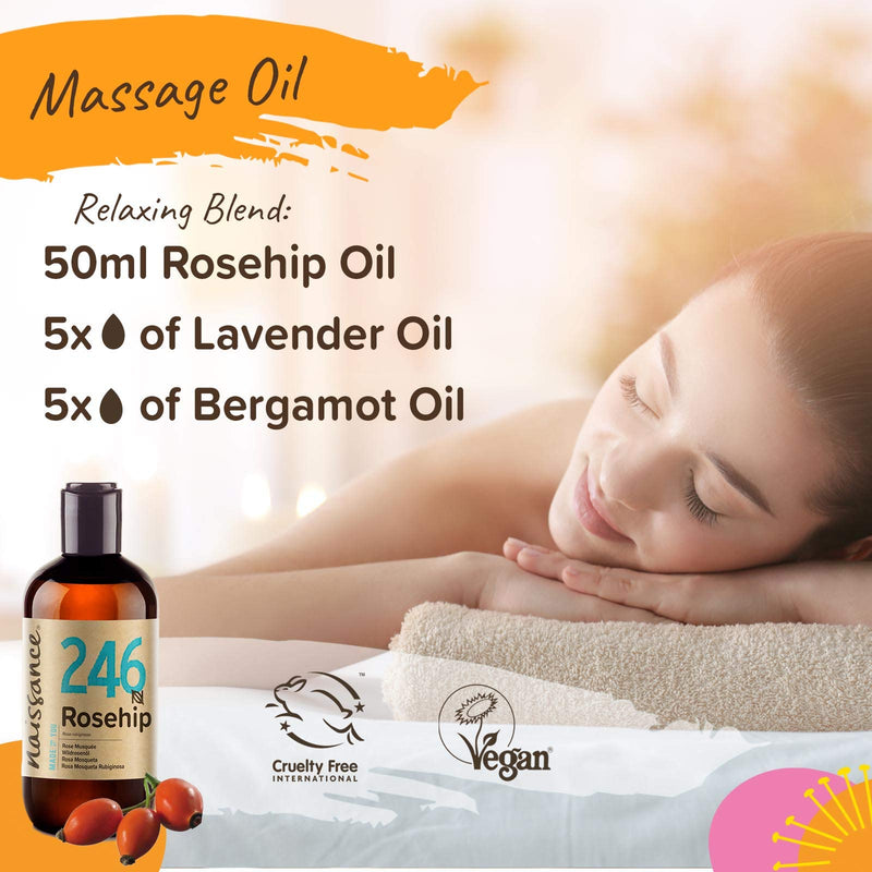 [Australia] - Naissance Rosehip Seed Oil (Rosa Rubiginosa) (no. 246) 250ml - Pure, Natural, Hydrating, Nourishing & Moisturising for All Skin Types 