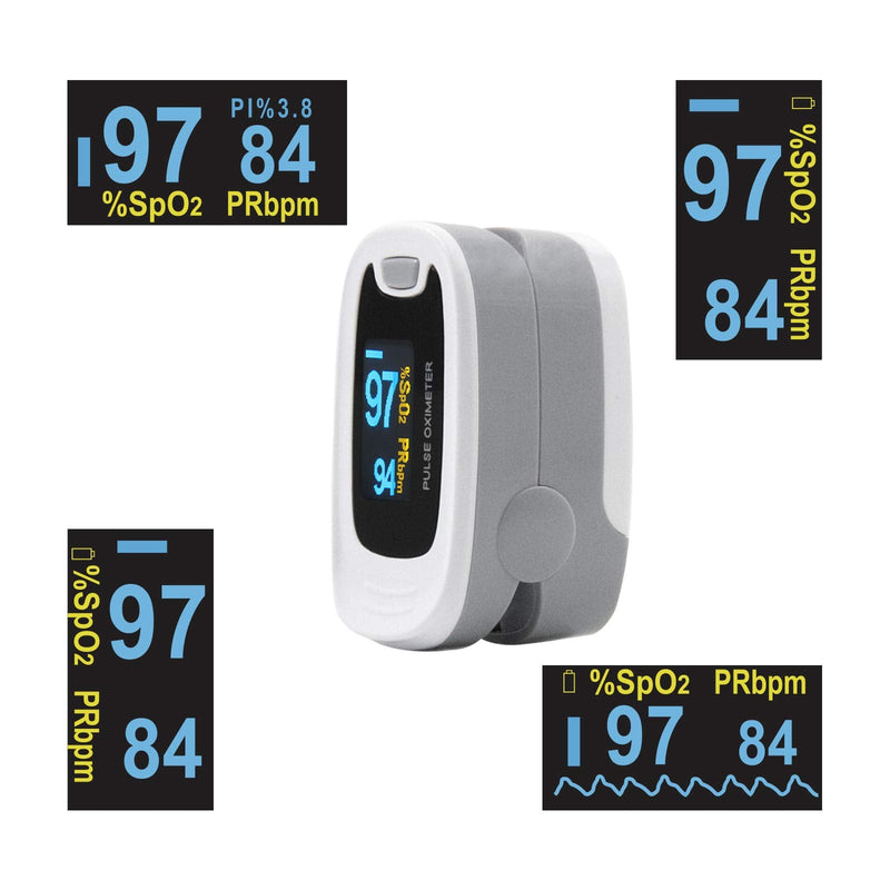 [Australia] - CONTEC MED CMS50NA Pulse Oximeter, Blood Oxygen Saturation Monitor … (Gray) 