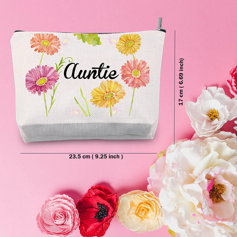 [Australia] - TSOTMO Aunt Gifts Best Aunt Ever Gift Auntie Makeup Bag Auntie Birthday Gifts from Niece,Nephew Bag (Auntie) 