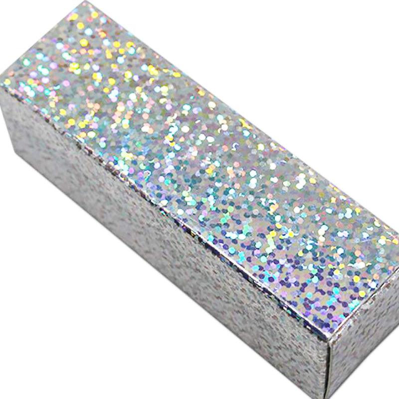 [Australia] - EOPER Lipstick Box Lip Gloss Wrapping Paper Case Box, 50 Pieces Rectangle Stylish Sequins Paper DIY Lipstick Boxes Gift Grocery Box Merchandise Packaging Containers Colorful-silver 