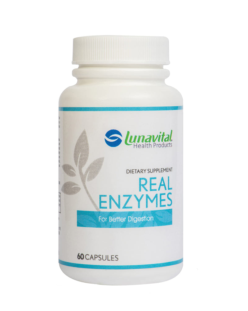 [Australia] - Lunavital Real Enzymes, 60 Capsules, Dietary Supplement for Better Digestion 