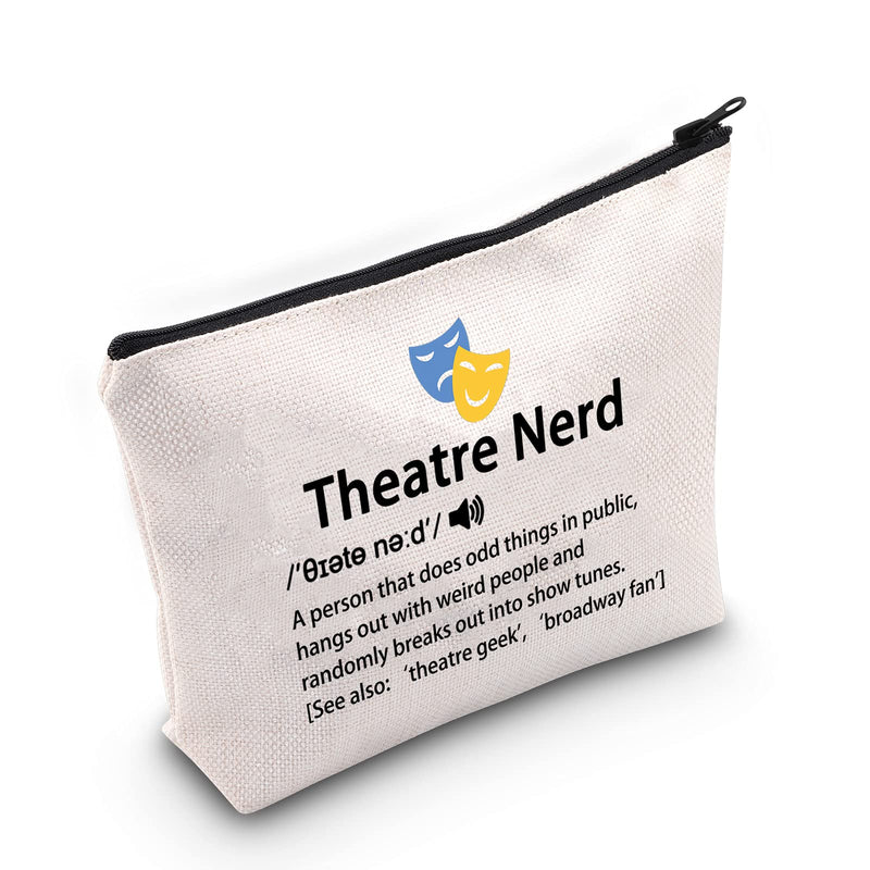 [Australia] - MYSOMY Theatre Gifts Theatre Nerd Makeup Bag Drama Gifts Broadway Musical Gifts Theatre Lover Gifts Theatre Geek Gifts (Theatre Nerd) 