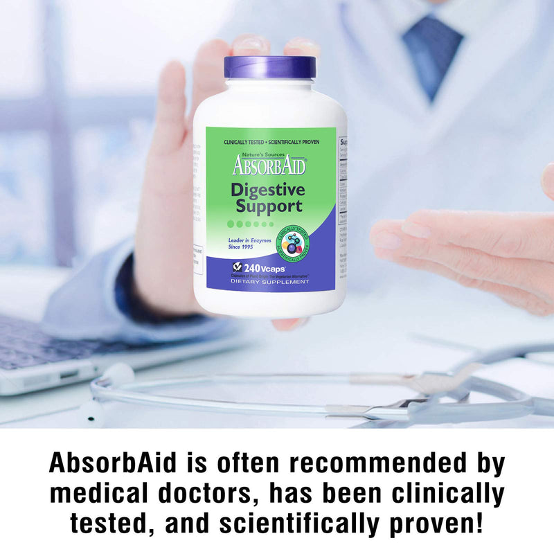 [Australia] - AbsorbAid Digestive Enzymes 240 vCaps, Proven to Increase Vital Nutrient Absorption by up to 71% 1 