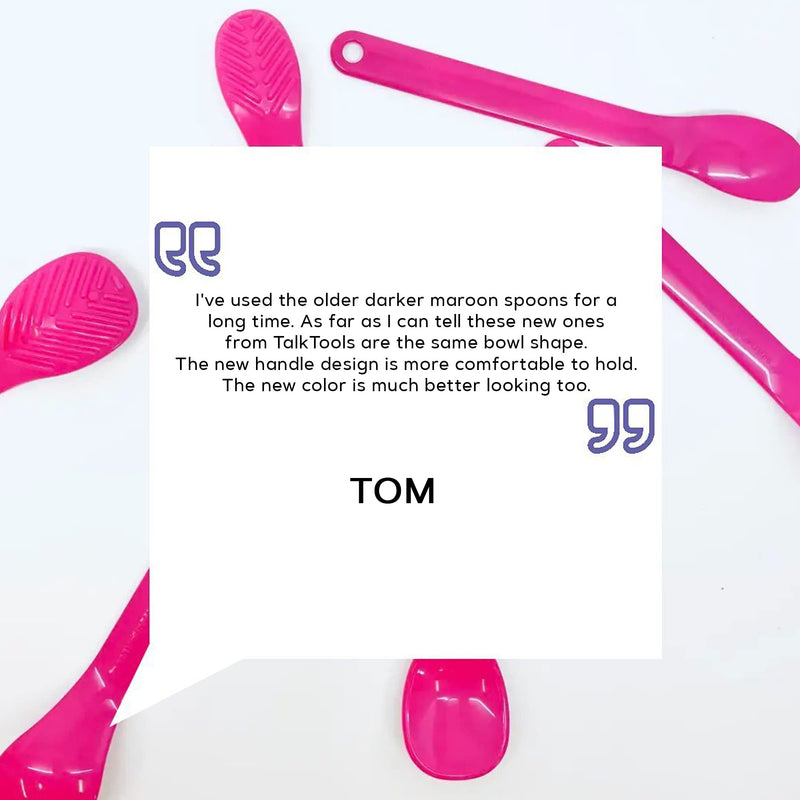 [Australia] - TalkTools Bumpy Maroon Spoons (TalkTools Wee Bumpy Maroon Spoons (6pk)) TalkTools Wee Bumpy Maroon Spoons (6pk) 