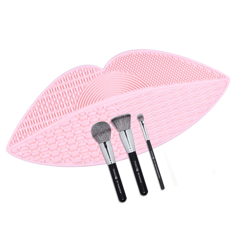 [Australia] - PINKZIO 3PCS Silicone Makeup Brush Cleaning Mat, Portable Brush Cleaner Mat (Red,Blue,Pink) 