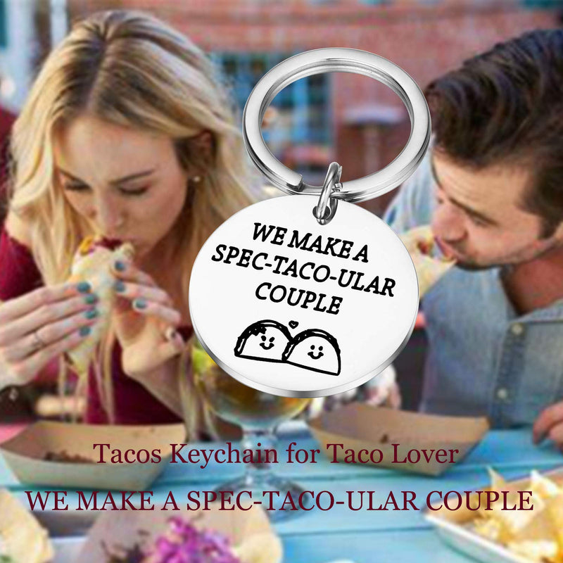 [Australia] - Lywjyb Birdgot Tacos Keychain Taco Lover Gift Tacos Couple Gifts Taco Foodie Gifts Mexican Food Gifts Couple Gift for Sweet Lover for Her SPEC-TACO-ULAR COUPLE 