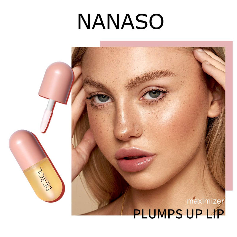 [Australia] - Natural Lip Plumper, Lip Enhancer,Botanical Lip Gloss,Plant Extracts Plumping Lip Serum, Moisturizing Clear Lip Gloss for Fuller Lips & Hydrated Beauty Lips5.5ML (1PCS-A) 1PCS-A 