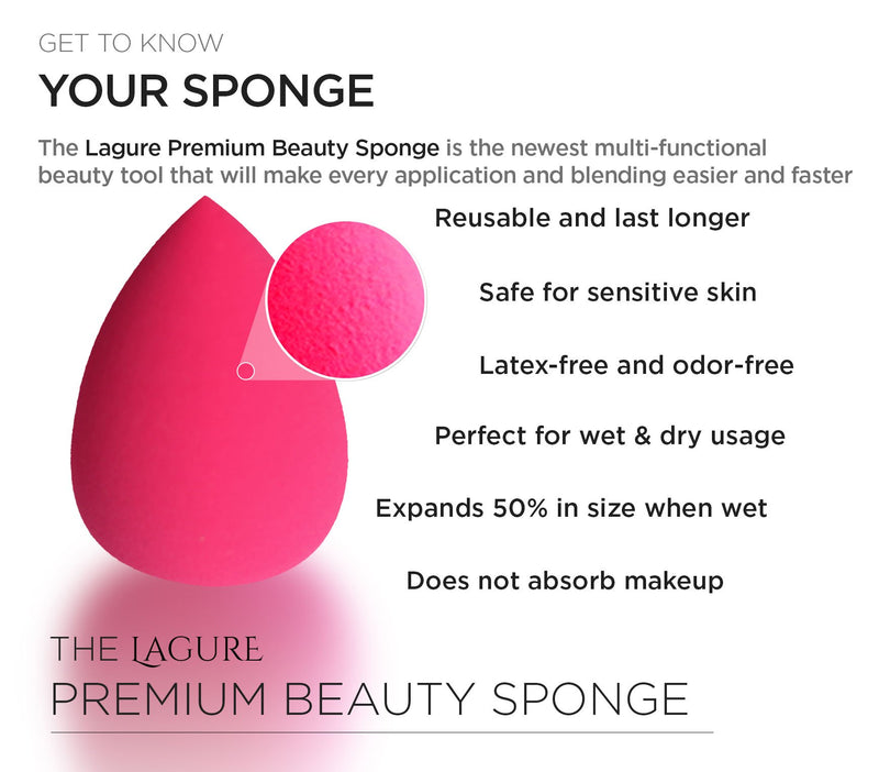 [Australia] - Beauty Sponge Makeup Blender - Latex Free Makeup Sponges for Most Flawless Powder, Cream or Liquid Application 
