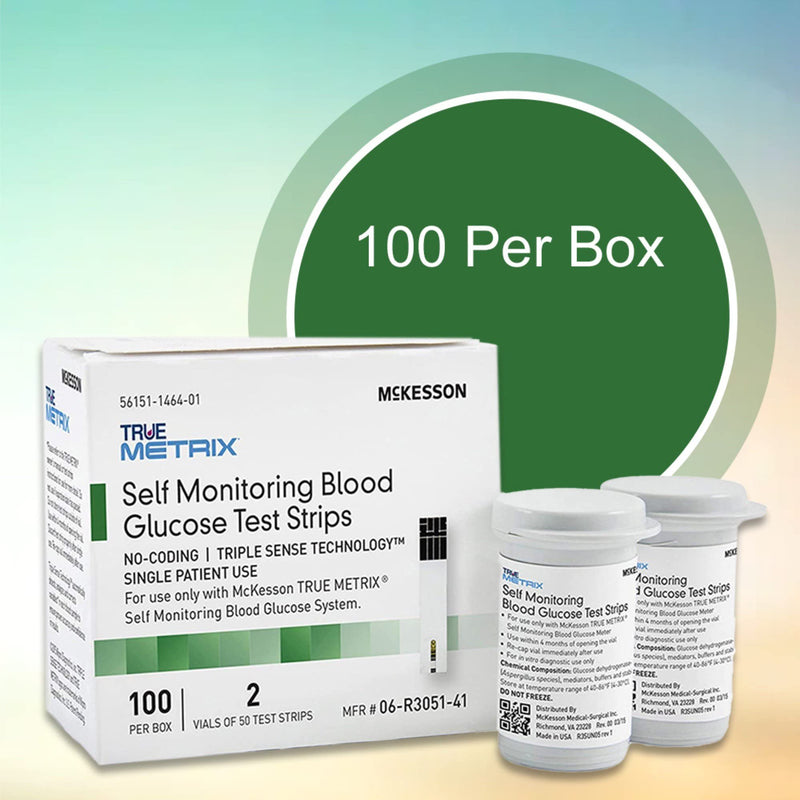 [Australia] - McKesson 06-R3051-41 True Metrix Self Monitoring Blood Glucose Test Strip, Box of 100 