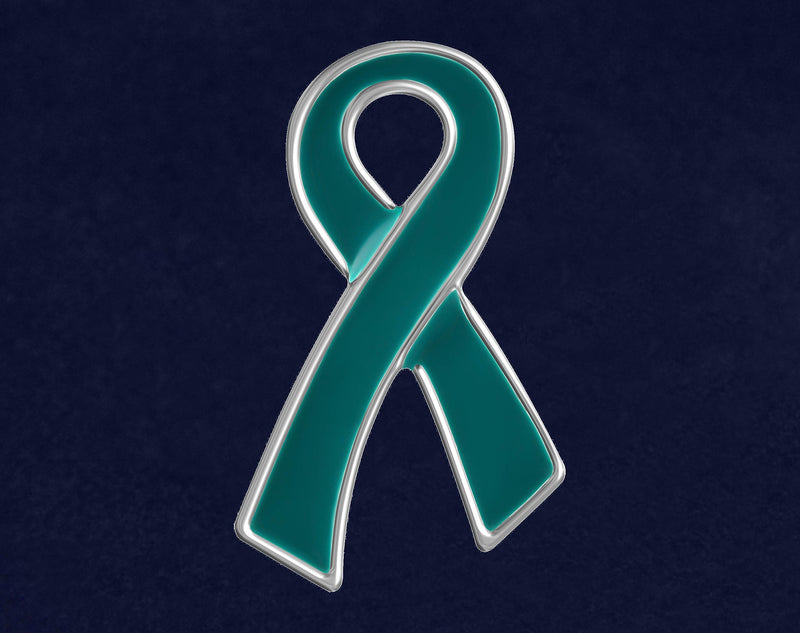 [Australia] - Large Rape Awareness Teal Ribbon Pin (1 Pin - RETAIL) 