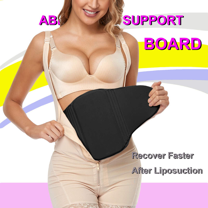 [Australia] - Abdominal Compression Board | Ab Board Post Surgery Liposuction | Taba Op Lipo Foam Belly Flattening Ab Board | lipo foams and boards 102 BLACK 