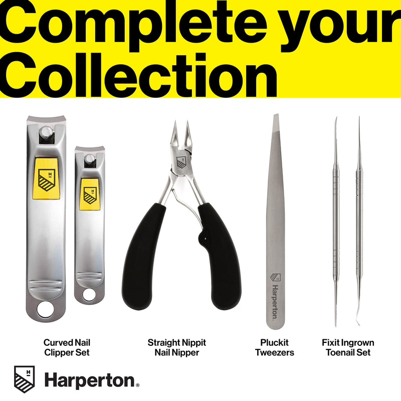 [Australia] - Harperton Nail Clippers Set - 2 Pack Stainless Steel, Professional Fingernail & Toenail Clippers for Thick Nails 