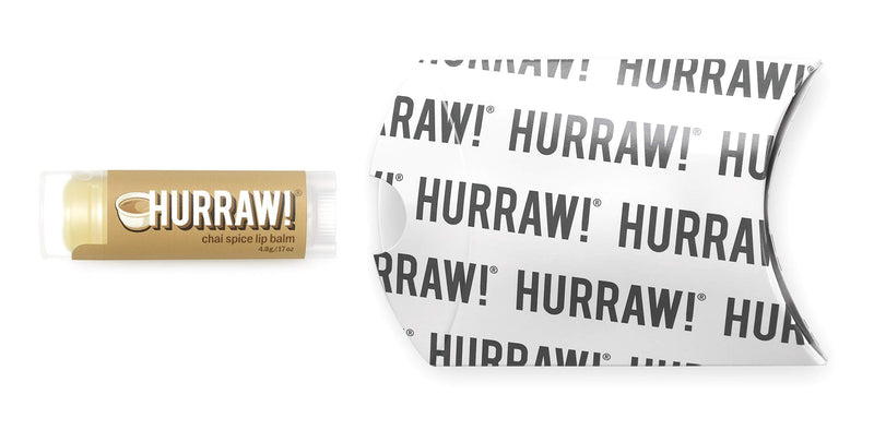[Australia] - Hurraw! Chai Spice Lip Balm: Organic, Certified Vegan, Cruelty and Gluten Free. Non-GMO, 100% Natural Ingredients. Bee, Shea, Soy and Palm Free. Made in USA 
