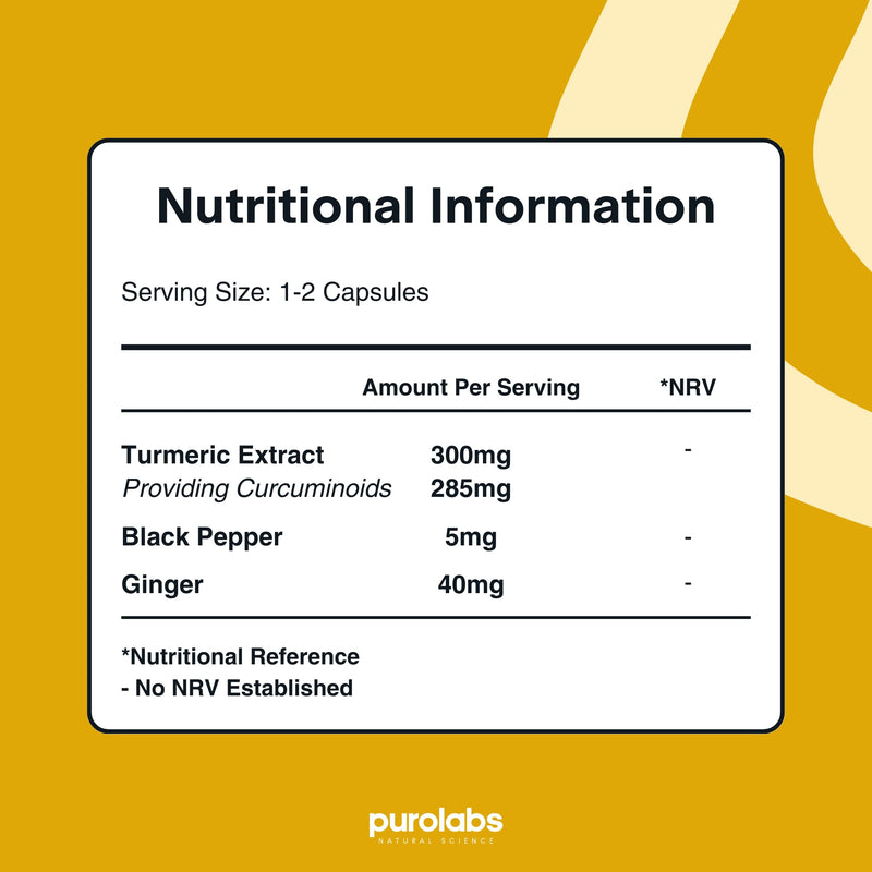 [Australia] - Turmeric and Black Pepper Capsules (High Strength) - 95% Curcumin Extract Tablets with Ginger | for Men & Women | 60 Capsules | Made in The UK | No Fillers 