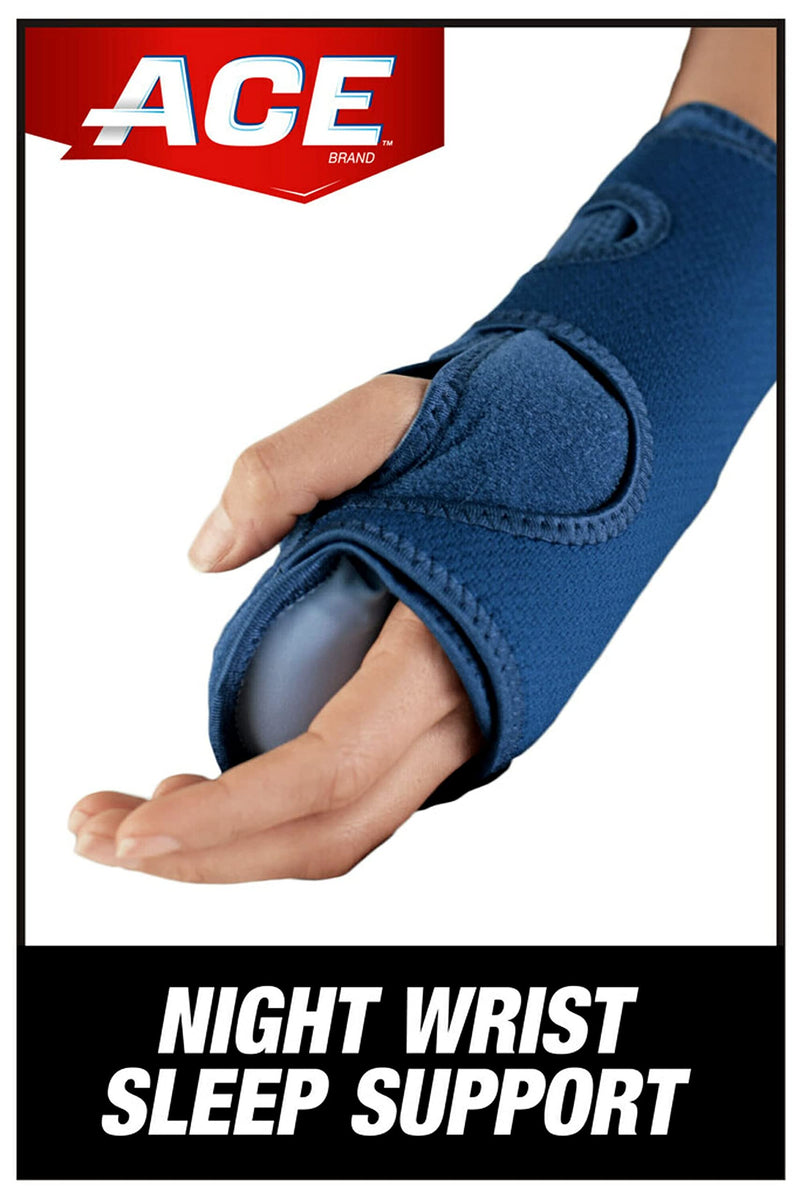 [Australia] - ACE Night Wrist Sleep Support, Adjustable, Blue, Helps Provide Relief from Symptoms of Carpal Tunnel Syndrome, and other Wrist Injuries Night Wrist Support 