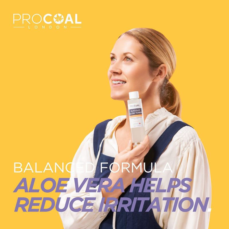 [Australia] - New Glycolic Glow Toner 5% with Vitamin C & Aloe Vera by Procoal - Pore Minimizer, Brightening & Exfoliating Skin Toner for Face, Glow Tonic for Face, 100% Recyclable Packaging, Vegan, Made in UK 