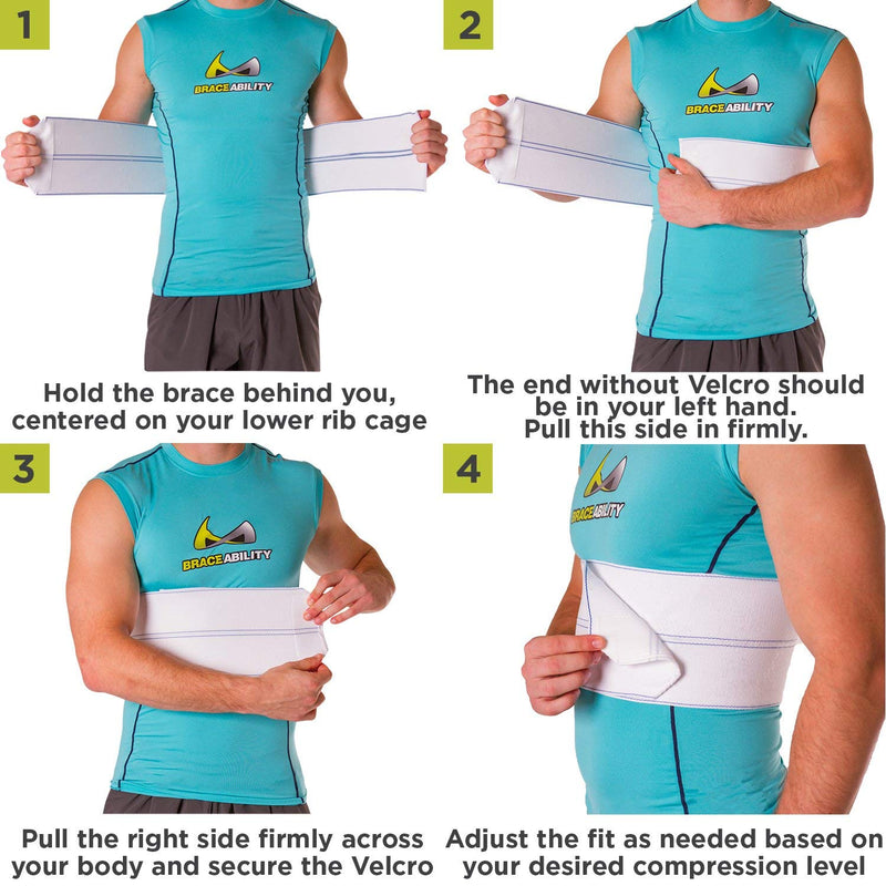 [Australia] - BraceAbility Broken Rib Brace | Elastic Chest Wrap Belt for Cracked, Fractured or Dislocated Ribs Protection, Compression and Support (Universal Male) Universal Male 