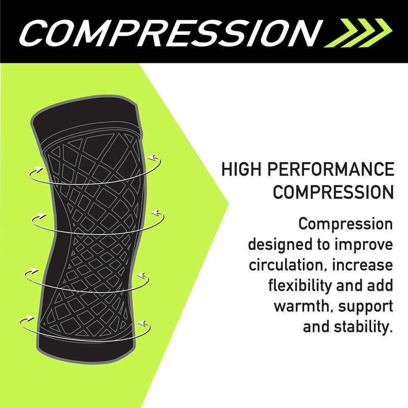 [Australia] - Spark Kinetic Knee Sleeve, Size Large – Provides Enhanced Support with Embedded Kinesiology Tape –Made with Moisture-Wicking Material –Knee Sleeve for Running, Weightlifting, Exercise, & Everyday Use 