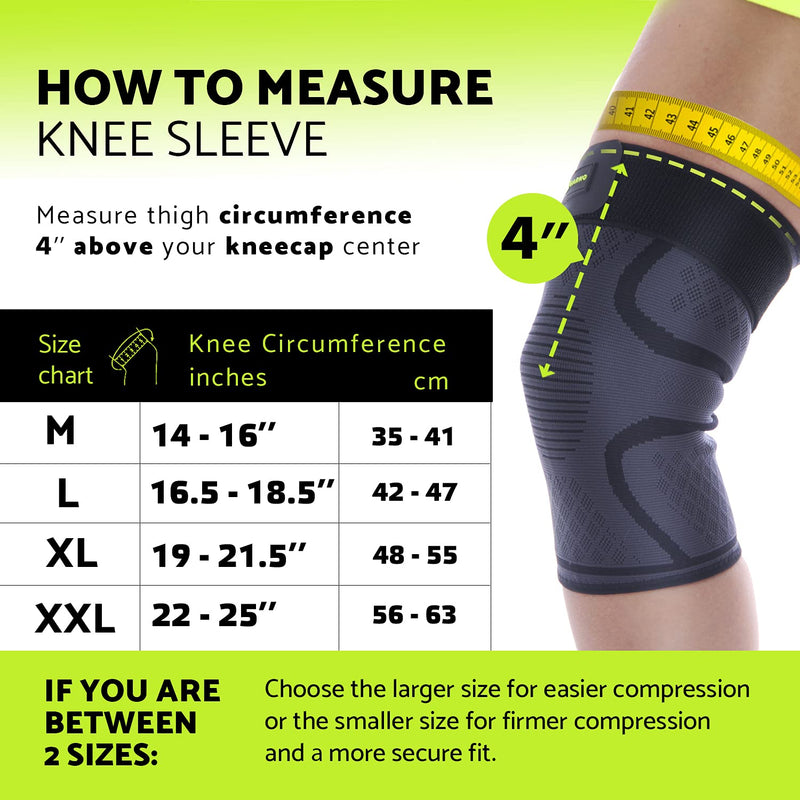 [Australia] - Knee Sleeve with Strap, Compression Brace, Adjustable Patellar Tendon Support, Iliotibial (IT) Band for ITB Syndrome; Arthritis, Meniscus, ACL, Pain Relief for Men and Women, Best for Running, Sports XX-Large 