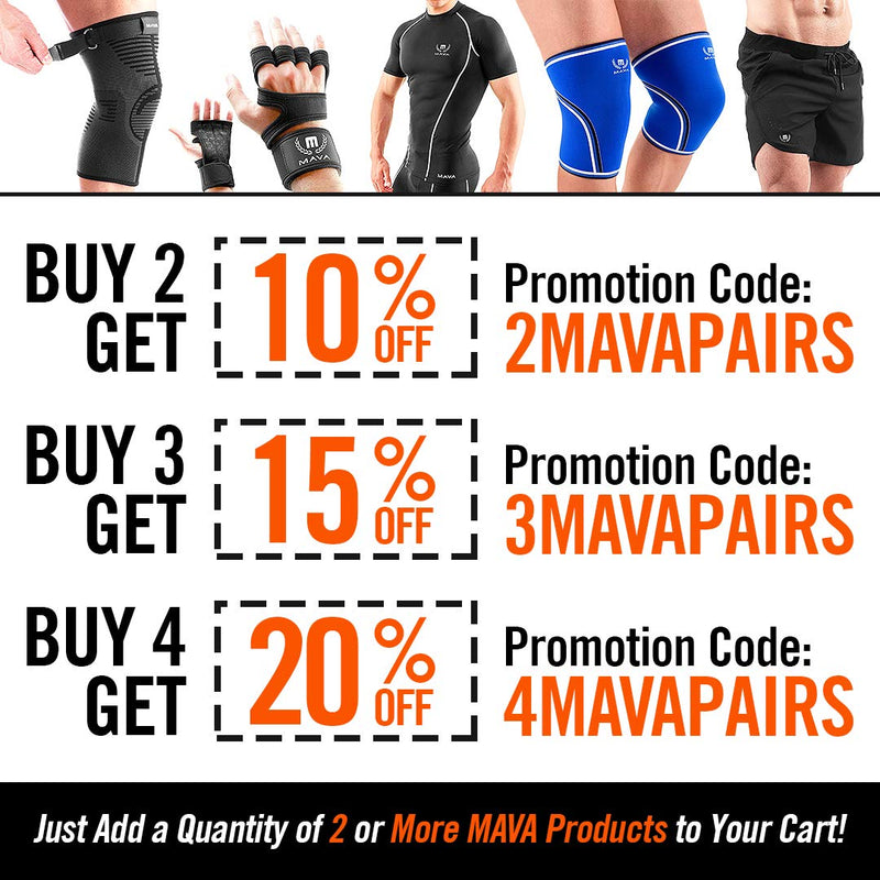 [Australia] - Mava Sports Elbow Brace Compression Sleeve (Pair) - Elbow Brace for Tendonitis, Tennis, Workouts, Weightlifting, Golfer's Elbow Treatment, Basketball- Reduce Joint Pain & elbow support - Elbow sleeve Large Black 