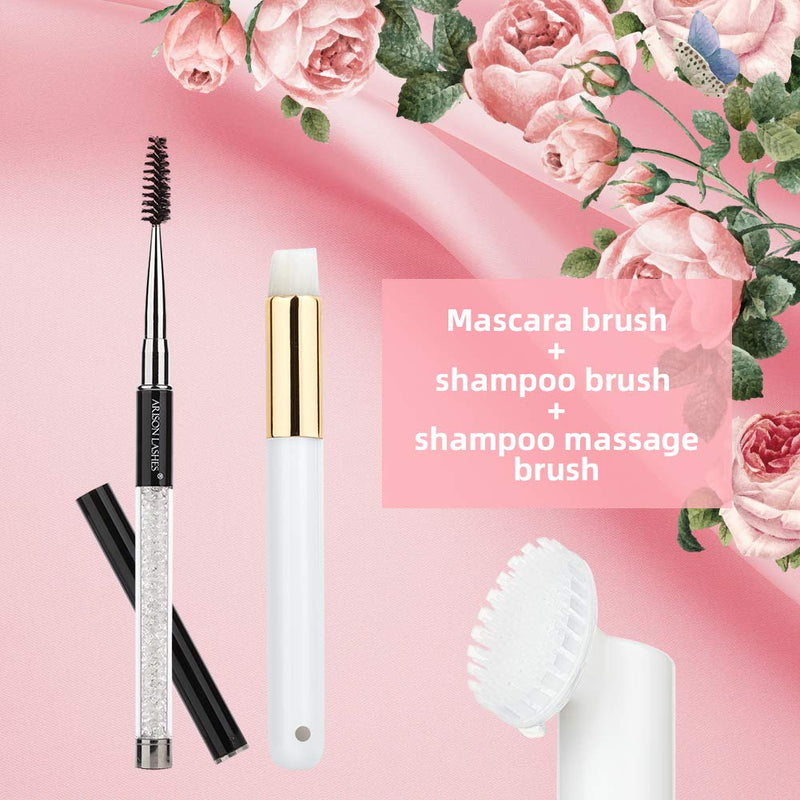 [Australia] - Eyelash Extension Shampoo + Brush / 100ml / Eyelid Foaming Cleanser/Wash for Extensions and Natural Lashes/Paraben & Sulfate Free Safe Makeup & Mascara Remover/Professional & Self Use Rose 