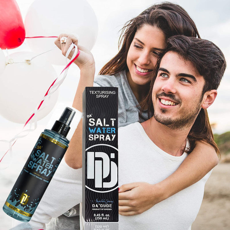 [Australia] - Da Dude Da Salt Water Spray, Sea Salt Spray for Hair Men, Texturising Styling Seasalt Spray 250ml 