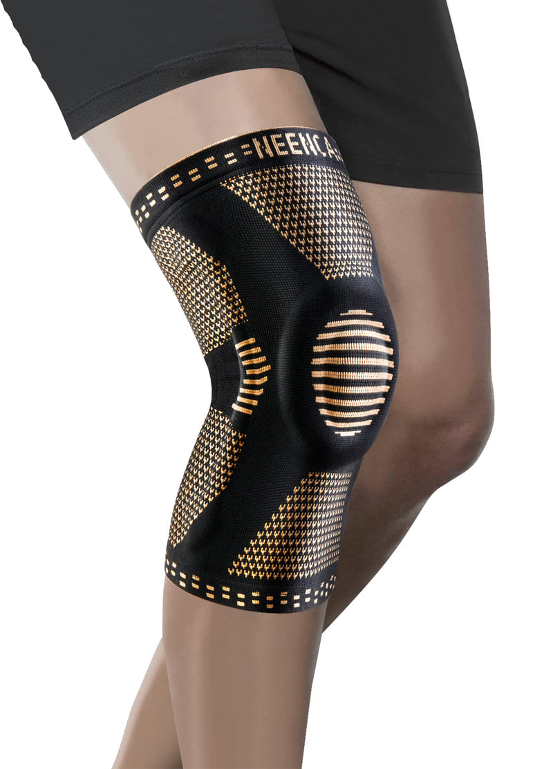 [Australia] - NEENCA Copper Knee Brace, Professional Knee Support with Patella Gel Pad & Side Stabilizers, Plus Size Compression Sleeves for Knee Pain, Sports, Workout, Arthritis, ACL, Joint Pain Relief - Single XXX-Large 