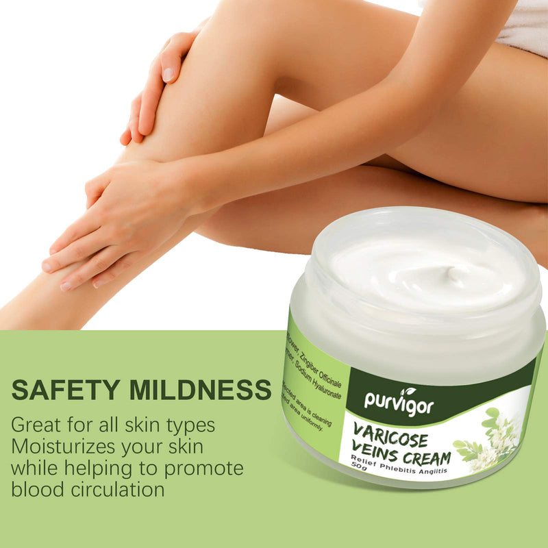 [Australia] - Purvigor Varicose Vein Cream- Eliminate and Relief The Appearance of Spider Veins & Phlebitis Angiitis for Leg, Body and Arms 