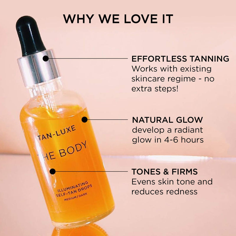 [Australia] - TAN-LUXE The Body - Illuminating Self-Tan Drops, 50ml - Cruelty & Toxin Free - Light/Medium 