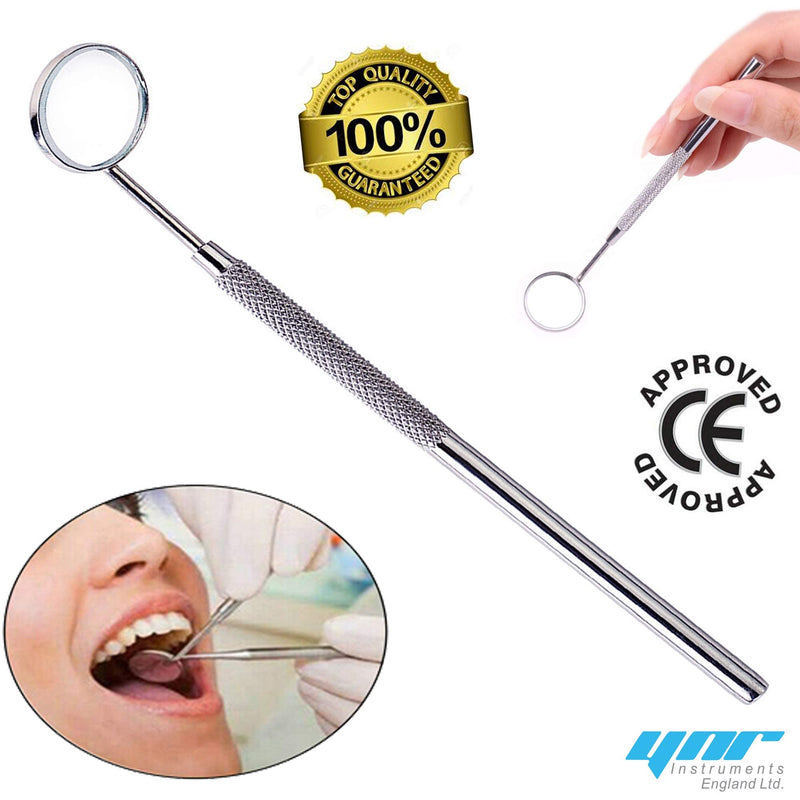 [Australia] - YNR Oral Dentistry Dental Oral Hygiene Mouth Mirror Stainless Steel Handle,Dentist Tool for Teeth Cleaning Inspection Daily Use Oral Care 