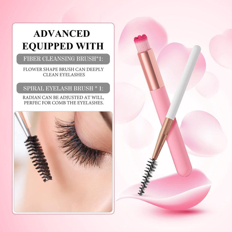 [Australia] - Eyelash Extension Cleanser 60ml +Mascara Wand+ Brush Eyelid Foaming Cleanser,Eyelash Wash and Lash Bath for Extensions,Paraben & Sulfate Free,Makeup Remover,Salon and Home use（60ml/2fl.oz） 60 ml (Pack of 1) 