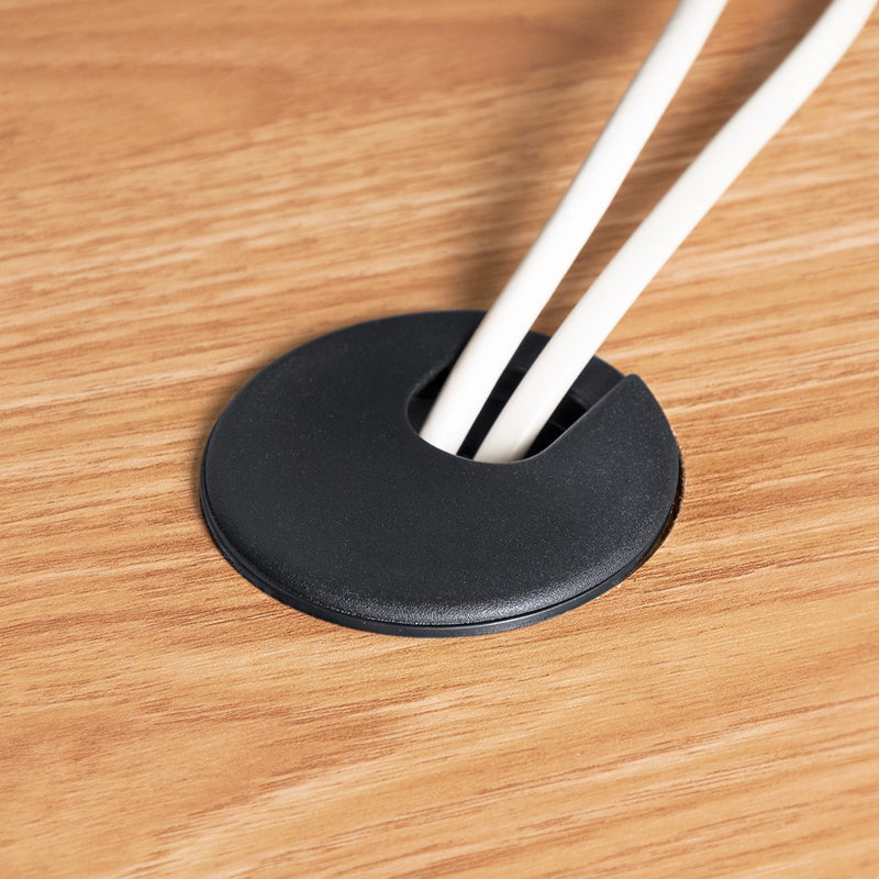 [Australia] - Desk Grommet 2 Inch, Plastic Desk Cord Cable Hole Cover Grommet - 10 Packs, Black 