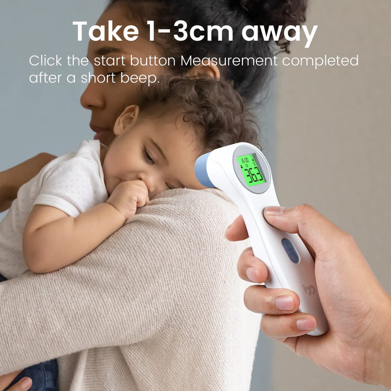 [Australia] - Femometer Forehead Thermometer for Adults Kids, Non Contact Infrared Thermometer, Digital Baby Thermometers Body Temperature Thermometer (White) White 