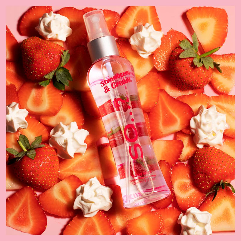 [Australia] - So…? Body Mist By Womens Body Mist Fragrance Spray 100, Strawberry & Cream, 100 ml 