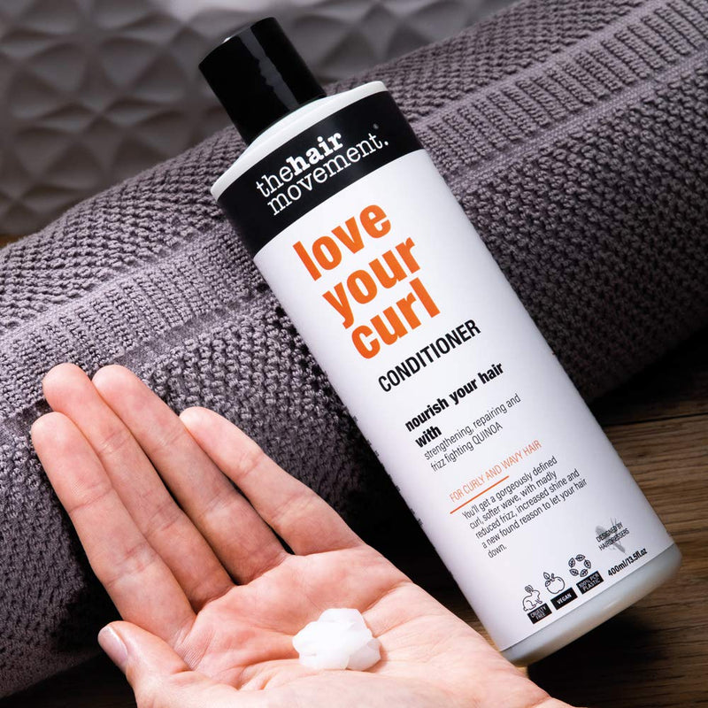 [Australia] - The Hair Movement - Love Your Curl Conditioner (400ml) - Define Curls, Reduce Frizz, Repair Damage - Cruelty-Free, Vegan, 100% Recycled UK Plastic 400 ml (Pack of 1) 