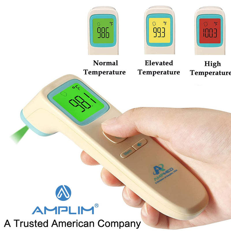 [Australia] - Amplim Non Contact Digital Thermometer for Adults Forehead. AmpMed Medical Grade Touchless Thermometer for Temperature of Adult, Child or Baby 