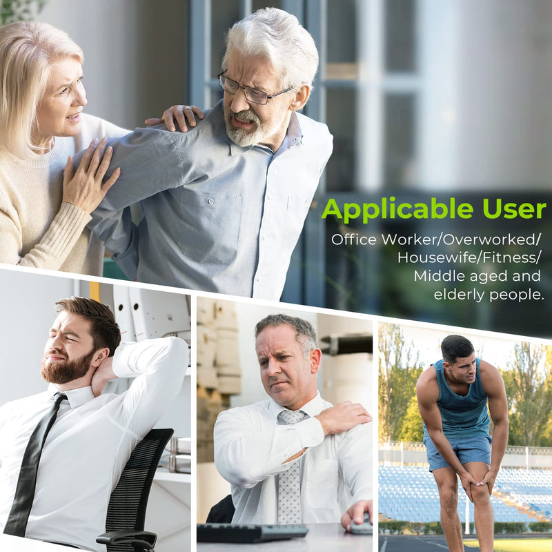 [Australia] - AUVON 2-in-1 TENS Unit Muscle Stimulator for Pain Relief with 24 Modes, Muscle Stimulator with Dust-Proof Bag, Cable Ties and 8 Replacement Pads 