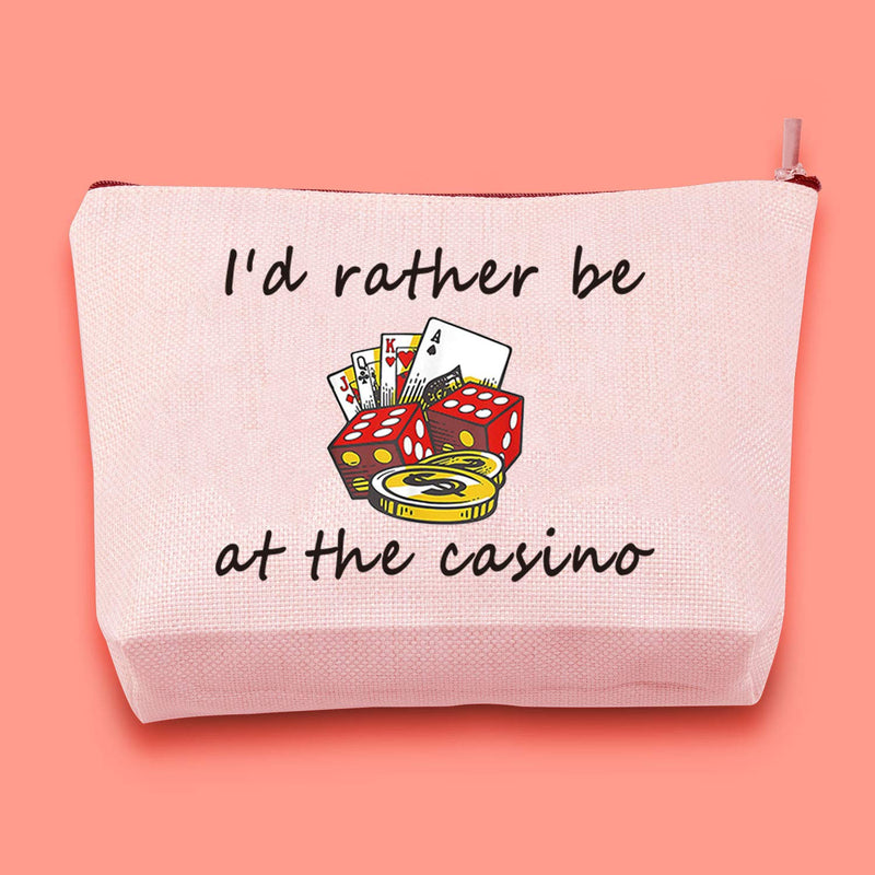 [Australia] - JXGZSO Gambler Gift I'd Rather Be At The Casino Makeup Bag (Casino) 
