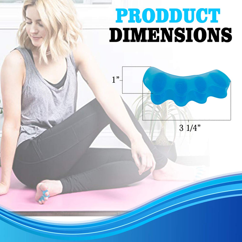 [Australia] - (5 Pair) Toe Separators, Spacers, Straightener, Stretcher, Spreader, Yoga for Overlapping Toes and Restore Crooked Toes to Their Original Shape, Correct Bunions, Feet for Men Women - Universal Size 