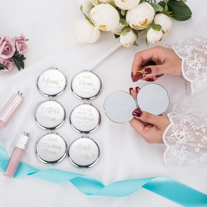 [Australia] - sedmart Gifts for Mom from Daughter and Son,Mothers Day Birthday for Mom Women,to The World You are A Mother But to Your Family You are The World Engraved Gift Compact Mirror for Purse To The World 2 