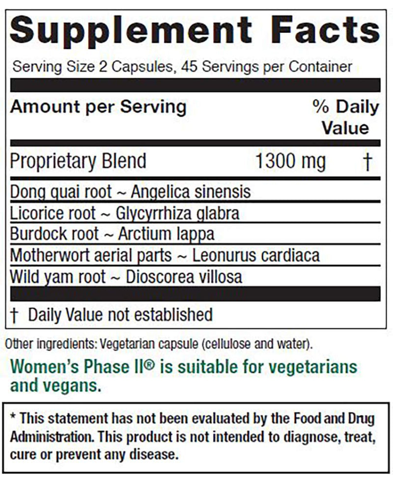 [Australia] - Vitanica Women's Phase II, Vegan Multi-Symptom Menopause Relief, Study Shows Relieves Menopause Related Symptoms: Hot Flashes, Night Sweats, Vaginal Dryness, Mood Changes, Non-GMO, 90 Capsules 