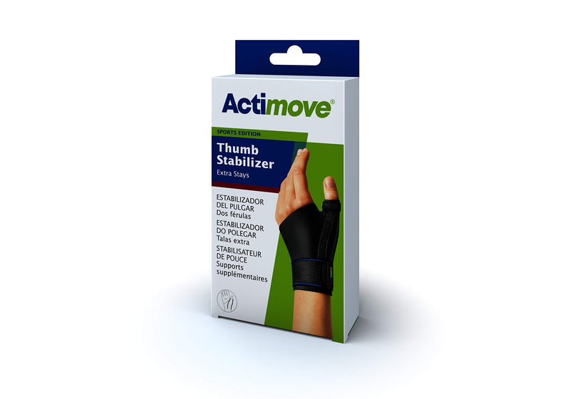 [Australia] - Actimove - Sports Edition - Thumb Stabiliser - for Pain Relief & Support - Latex and Neoprene Free (Beige, Small/Medium) Beige 