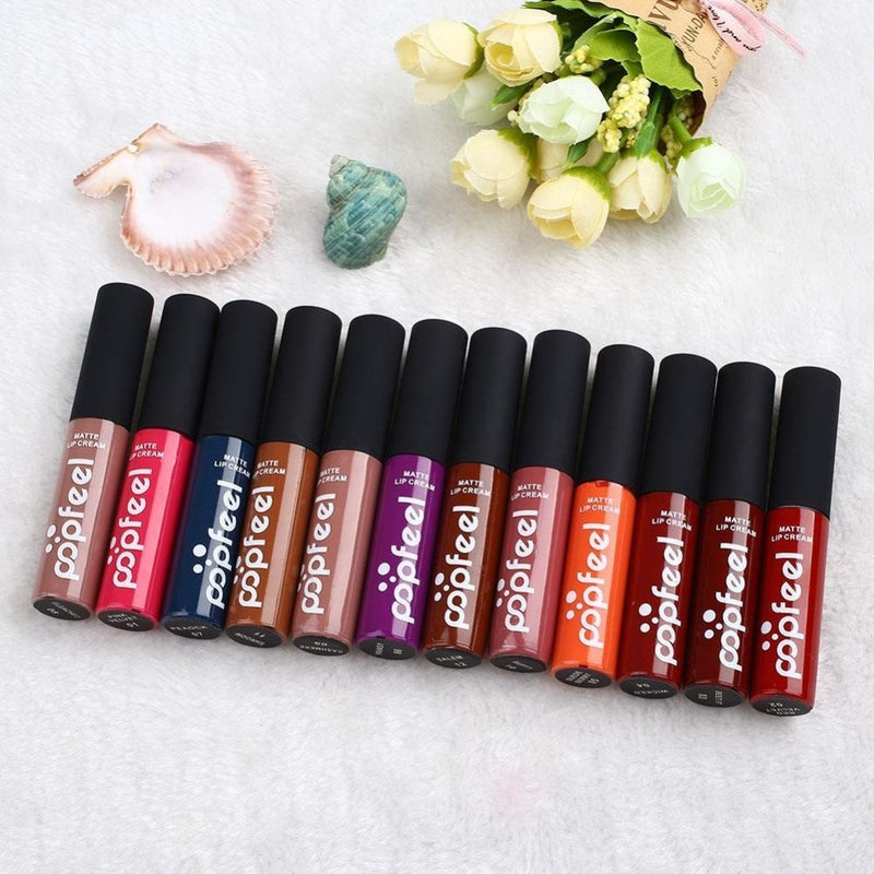 [Australia] - DONGXIUB Lip Gloss -12 Colors Set Waterproof Long Lasting Madly Matte Lip Gloss Liquid Lipstick Beauty Makeup Cosmetics 