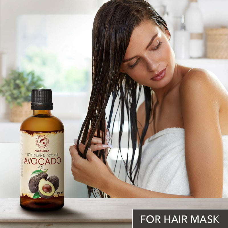 [Australia] - Avocado Oil 100ml - 100% Pure - Cold Pressed - Best Natural Moisturizer for Skin - Nails - Lips - Hair - Face - Body - Scalp - uses as Pure Agent - Great for Spa - Aromatherapy - Bath - Massage 