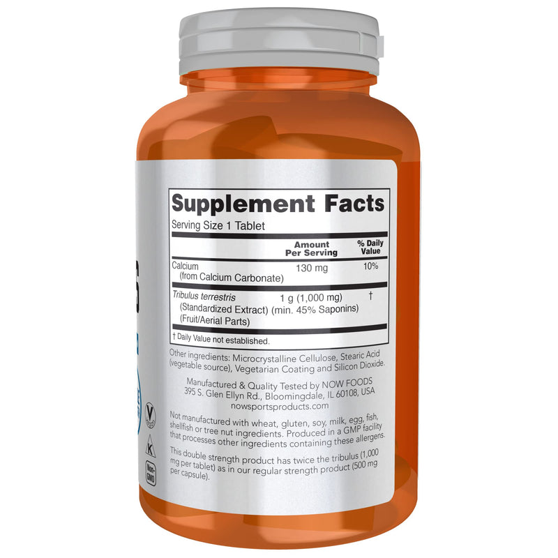 [Australia] - NOW Sports Nutrition, Tribulus (Tribulus terrestris) 1000 mg, Double Strength, Men's Health, 180 Tablets 