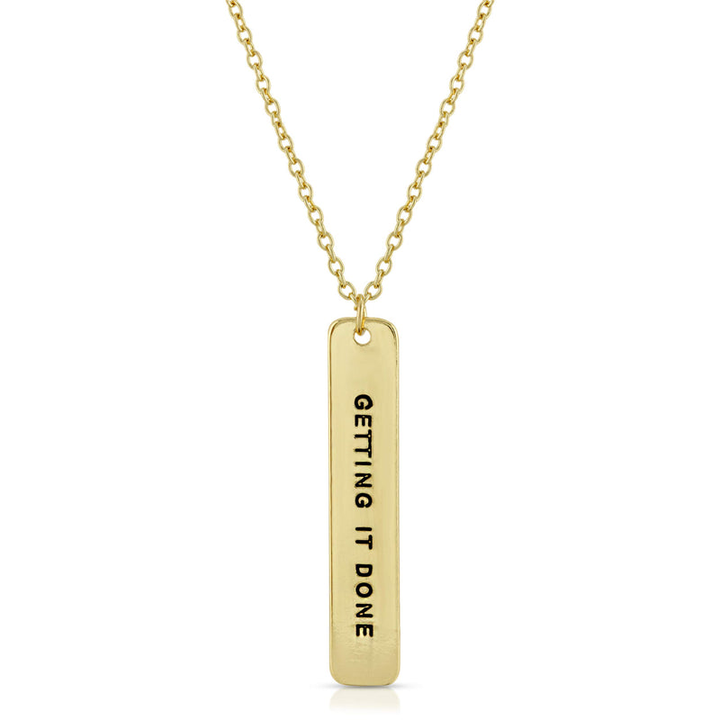 [Australia] - Lucky Feather Strong and Sassy "It Girl" "Getting it Done" 14k Gold dipped boxed charm necklace 