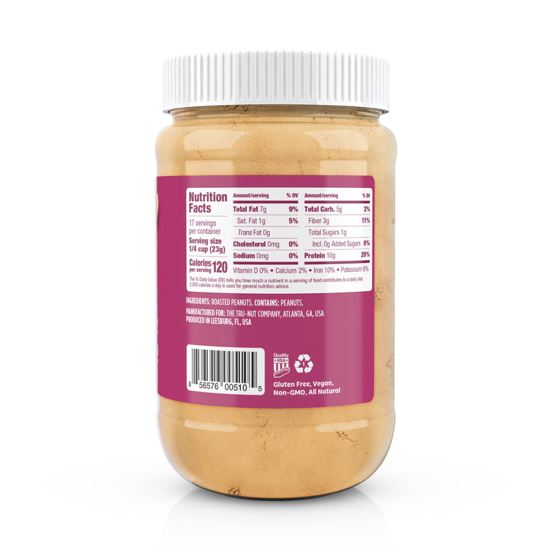 [Australia] - Tru-Nut Peanut Flour - Gluten Free Keto Flour For Baking, Good Source of Plant Protein - Low Carb, Non-GMO, Vegan, Keto Friendly | No Sugar Added | 18 Servings 14oz 