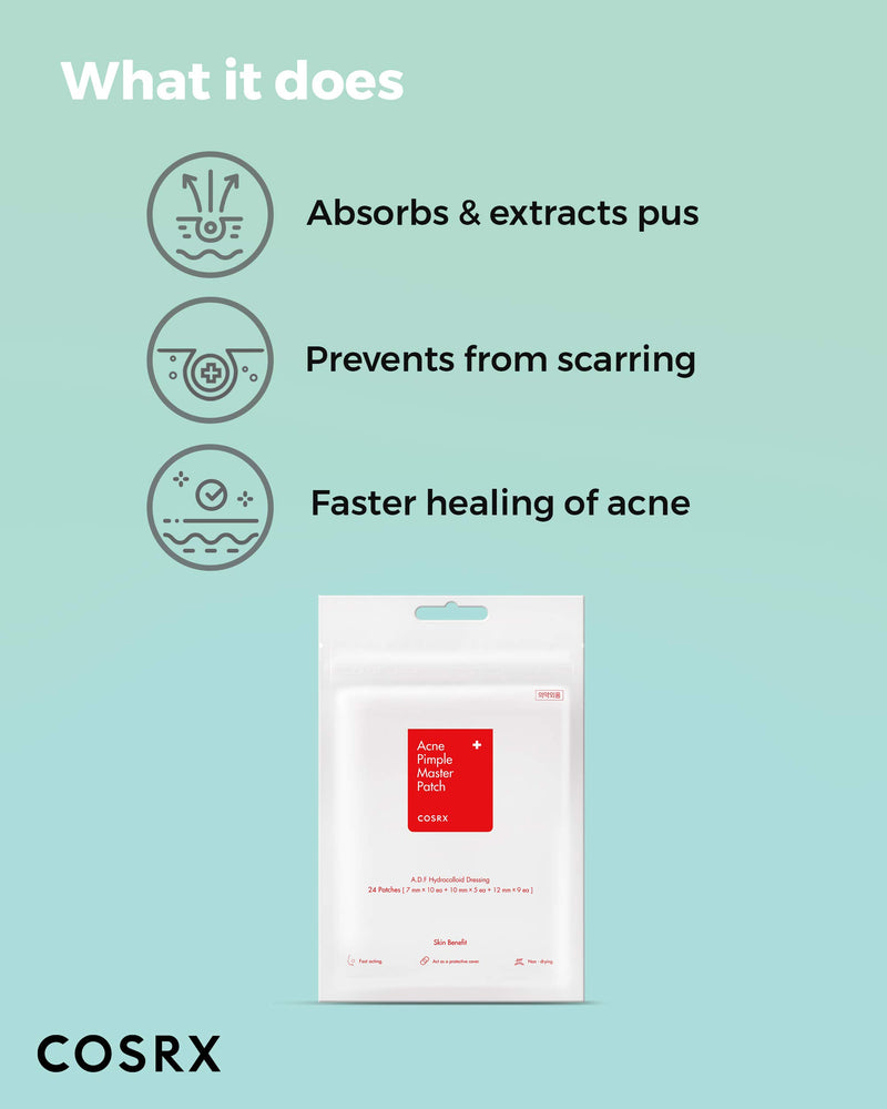 [Australia] - COSRX Acne Pimple Patch (96 counts) Absorbing Hydrocolloid Spot Treatment Fast Healing, Blemish Cover, 3 Sizes 