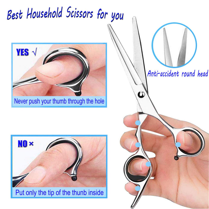 [Australia] - ESSOY Professional Hair Cutting Scissors/Shears (6.5-Inches), Stainless Steel Haircut Scissor with Fine Adjustment Screw for Home Salon,Barber Hairdressing Scissor for Women Men Kids 